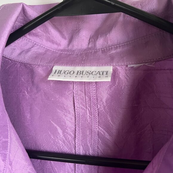 RARE Vintage Crushed Silk Hugo Buscati Tunic - Picture 2 of 8
